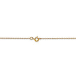 Φόρτωση εικόνας στο εργαλείο προβολής Συλλογής, 14k Yellow Gold 0.50mm Thin Cable Rope Necklace Pendant Chain
