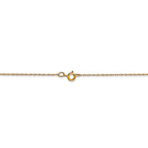 14k Yellow Gold 0.50mm Thin Cable Rope Necklace Pendant Chain