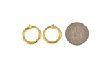 Charger l&#39;image dans la galerie, 14K Yellow Gold 15mm x 2.5mm Non Pierced Round Hoop Earrings
