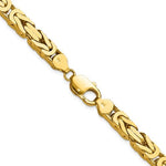 Cargar imagen en el visor de la galería, 14K Yellow Gold 6.5mm Byzantine Bracelet Anklet Necklace Choker Pendant Chain
