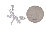 Load image into Gallery viewer, 14k White Gold Dragonfly Pendant Charm
