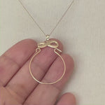 Load and play video in Gallery viewer, 14K Yellow Gold Infinity Symbol Charm Holder Pendant
