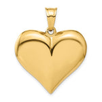 將圖片載入圖庫檢視器 14k Yellow Gold Large Puffed Heart Hollow 3D Pendant Charm
