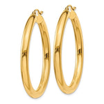 Charger l&#39;image dans la galerie, 14K Yellow Gold Classic Round Hoop Earrings 40mmx4mm
