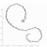 Load image into Gallery viewer, Sterling Silver Beaded Twisted Snake Chain Adjustable Anklet
