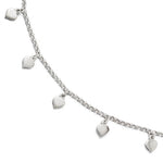Load image into Gallery viewer, Sterling Silver Heart Charm Adjustable Anklet
