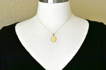 Cargar imagen en el visor de la galería, 14k Yellow Gold Taurus Zodiac Horoscope Oval Pendant Charm

