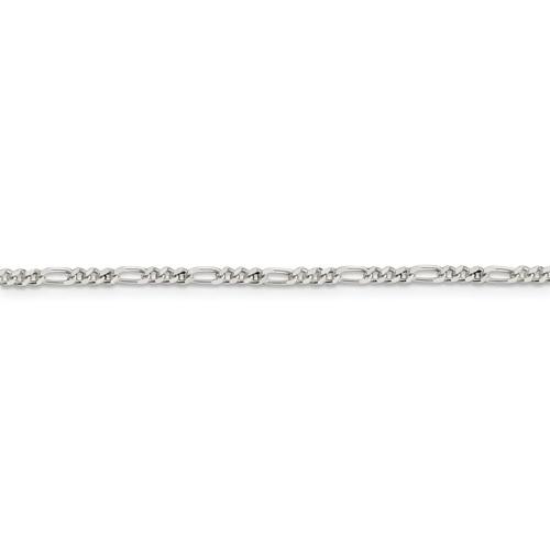 Sterling Silver 2.25mm Figaro Bracelet Anklet Necklace Pendant Chain