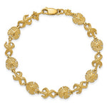 Lataa kuva Galleria-katseluun, 14k Yellow Gold Sand Dollar Starfish Ocean Sea Beach Bracelet
