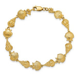 將圖片載入圖庫檢視器 14k Yellow Gold Seashell Conch Shell Ocean Sea Beach Bracelet
