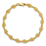 Lataa kuva Galleria-katseluun, 14k Yellow Gold Seashell Conch Shell Ocean Sea Beach Bracelet
