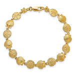 Lataa kuva Galleria-katseluun, 14k Yellow Gold Scallop Seashell Shell Sand Dollar Starfish Bracelet

