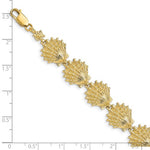 Φόρτωση εικόνας στο εργαλείο προβολής Συλλογής, 14k Yellow Gold Seashell Shell Ocean Sea Beach Bracelet
