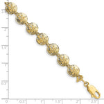 Lataa kuva Galleria-katseluun, 14k Yellow Gold Sand Dollar Starfish Ocean Sea Beach Bracelet
