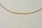 이미지를 갤러리 뷰어에 로드 , Sterling Silver Rose Gold Plated 1.2mm Rope Necklace Pendant Chain Adjustable

