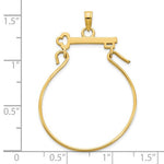 Load image into Gallery viewer, 14K Yellow Gold Key Design Charm Holder Pendant
