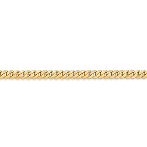 14k Yellow Gold 3.2mm Beveled Curb Bracelet Anklet Necklace Pendant Chain