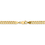 將圖片載入圖庫檢視器 14k Yellow Gold 4.75mm Beveled Curb Link Bracelet Anklet Necklace Pendant Chain
