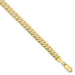 Afbeelding in Gallery-weergave laden, 14k Yellow Gold 5.75mm Beveled Curb Link Bracelet Anklet Necklace Pendant Chain
