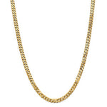 Cargar imagen en el visor de la galería, 14k Yellow Gold 6.25mm Beveled Curb Link Bracelet Anklet Necklace Pendant Chain
