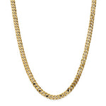 Indlæs billede til gallerivisning 14k Yellow Gold 6.75mm Beveled Curb Link Bracelet Anklet Necklace Pendant Chain
