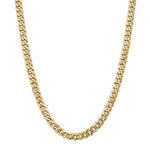 Afbeelding in Gallery-weergave laden, 14k Yellow Gold 8mm Beveled Curb Link Bracelet Anklet Necklace Pendant Chain
