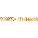 Indlæs billede til gallerivisning 14k Yellow Gold 9.5mm Beveled Curb Link Bracelet Anklet Necklace Pendant Chain
