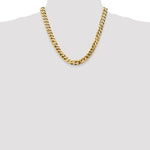Load image into Gallery viewer, 14k Yellow Gold 9.5mm Beveled Curb Link Bracelet Anklet Necklace Pendant Chain
