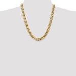이미지를 갤러리 뷰어에 로드 , 14k Yellow Gold 9.5mm Beveled Curb Link Bracelet Anklet Necklace Pendant Chain
