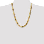 Lade das Bild in den Galerie-Viewer, 14k Yellow Gold 9.5mm Beveled Curb Link Bracelet Anklet Necklace Pendant Chain

