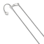 Carica l&#39;immagine nel visualizzatore di Gallery, Sterling Silver 1.4mm Rope Necklace Pendant Chain Adjustable

