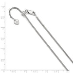 Lataa kuva Galleria-katseluun, Sterling Silver 1.6mm Spiga Wheat Necklace Pendant Chain Adjustable
