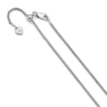 Indlæs billede til gallerivisning Sterling Silver 1.6mm Spiga Wheat Necklace Pendant Chain Adjustable
