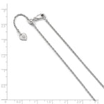 Carica l&#39;immagine nel visualizzatore di Gallery, Sterling Silver 1.35mm Rope Necklace Chain Adjustable to 22 inches
