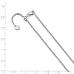 Carica l&#39;immagine nel visualizzatore di Gallery, Sterling Silver 1.55mm Rope Necklace Chain Adjustable to 22 inches
