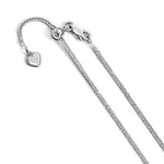 Charger l&#39;image dans la galerie, Sterling Silver 1mm Diamond Cut Wheat Chain Adjustable Anklet 11 inches

