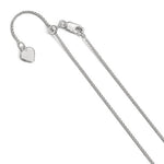 Load image into Gallery viewer, Sterling Silver 1mm Spiga Wheat Necklace Pendant Chain Adjustable
