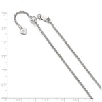 Lataa kuva Galleria-katseluun, Sterling Silver 1.9mm Spiga Wheat Necklace Pendant Chain Adjustable
