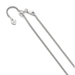 Carica l&#39;immagine nel visualizzatore di Gallery, Sterling Silver 1.9mm Spiga Wheat Necklace Pendant Chain Adjustable
