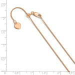 Lataa kuva Galleria-katseluun, Sterling Silver Rose Gold Plated 1mm Spiga Wheat Necklace Pendant Chain Adjustable
