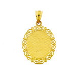 Cargar imagen en el visor de la galería, 14k Yellow Gold Virgo Zodiac Horoscope Oval Pendant Charm - [cklinternational]
