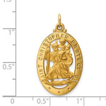 Charger l&#39;image dans la galerie, 14k Yellow Gold Saint Christopher Medal Pendant Charm
