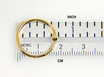 Φόρτωση εικόνας στο εργαλείο προβολής Συλλογής, 14k Yellow Gold 18mm x 2mm Non Pierced Round Hoop Earrings
