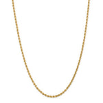 Indlæs billede til gallerivisning 14k Yellow Gold 3.25mm Diamond Cut Rope Bracelet Anklet Choker Necklace Pendant Chain
