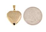 Load image into Gallery viewer, 14k Yellow Gold Plain Heart Locket Pendant Charm
