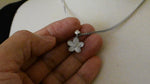 Load and play video in Gallery viewer, 14k White Gold Plumeria Flower Small Pendant Charm
