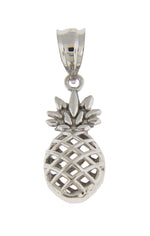 Afbeelding in Gallery-weergave laden, 14k White Gold Pineapple 3D Pendant Charm

