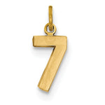Load image into Gallery viewer, 14k Yellow Gold Number 7 Seven Pendant Charm
