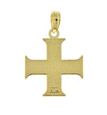 画像をギャラリービューアに読み込む, 14k Yellow Gold Greek Cross Scroll Design Pendant Charm
