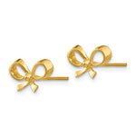 Afbeelding in Gallery-weergave laden, 14k Yellow Gold Ribbon Bow Stud Post Earrings
